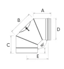 SLXDİ90 - 90º Elbow With Inspection